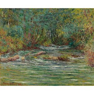 Monet, Claude - Obrazová reprodukce The River Epte at Giverny, Summer; La riviere de l'Epte a Giverny, l'ete, (40 x 35 cm)