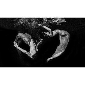 Umělecká fotografie Grace Underwater, Ken Kiefer, (40 x 22.5 cm)
