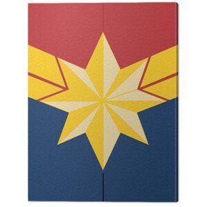 Obraz na plátně Captain Marvel - Emblem, (30 x 40 cm)