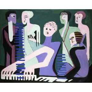 Kirchner, Ernst Ludwig - Obrazová reprodukce Singer on piano (pianist), 1929, (40 x 30 cm)