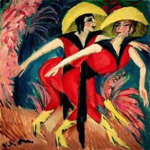 Kirchner, Ernst Ludwig - Obrazová reprodukce Dancers in Red, 1914, (40 x 40 cm)