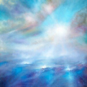 Ilustrace Heavenly blue, Annette Schmucker, (40 x 40 cm)