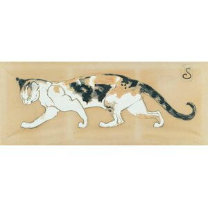 Steinlen, Theophile Alexandre - Obrazová reprodukce The Cat, (50 x 20 cm)