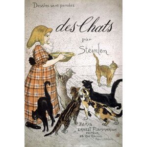 Steinlen, Theophile Alexandre - Obrazová reprodukce Front cover of 'Cats, Drawings Without Speech', (26.7 x 40 cm)