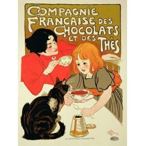 Steinlen, Theophile Alexandre - Obrazová reprodukce Poster Advertising the French Company of Chocolate and Tea, (30 x 40 cm)