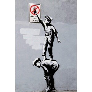 Plakát, Obraz - Banksy - Grafitti Is A Crime, (61 x 91.5 cm)