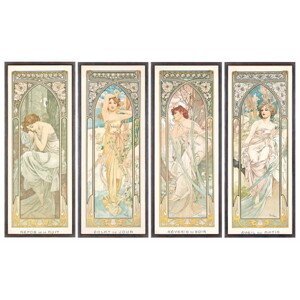 Mucha, Alphonse Marie - Obrazová reprodukce The Times of the Day; Les heures du jour , 1899, (40 x 24.6 cm)