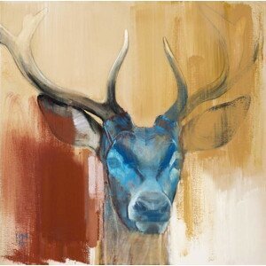 Adlington, Mark - Obrazová reprodukce Mask (young stag), 2014,, (40 x 40 cm)