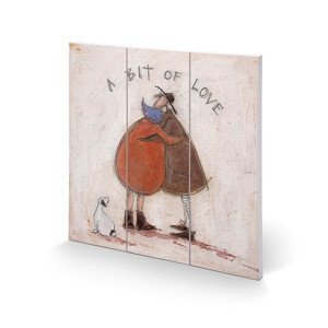 Dřevěný obraz Sam Toft - A Bit of Love, (30 x 30 cm)