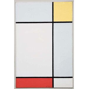 Mondrian, Piet - Obrazová reprodukce Composition with Yellow and Red, 1927, (26.7 x 40 cm)