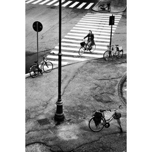 Umělecká fotografie five city bikes, franco maffei, (26.7 x 40 cm)