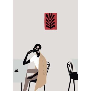 Chen, Yi Xiao - Obrazová reprodukce Cafe Scene with Matisse, 2016,, (30 x 40 cm)