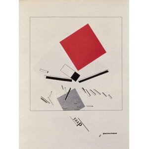 Lissitzky, Eliezer (El) Markowich - Obrazová reprodukce `Of Two Squares`, frontispiece design, 1920, (30 x 40 cm)