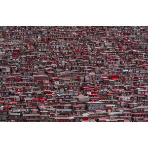 Umělecká fotografie Red houses, Ali Al-Jazeri, (40 x 26.7 cm)
