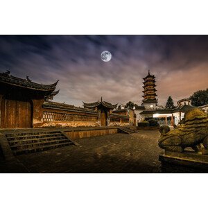 Umělecká fotografie Ganzhou Confucious'Templea, qiye赣州柒爺, (40 x 26.7 cm)