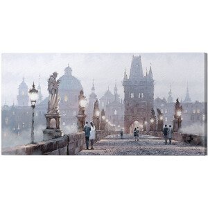 Obraz na plátně Richard Macneil - Charles Bridge, (100 x 50 cm)