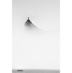Umělecká fotografie Cristo in the mist, Trevor Cole, (26.7 x 40 cm)
