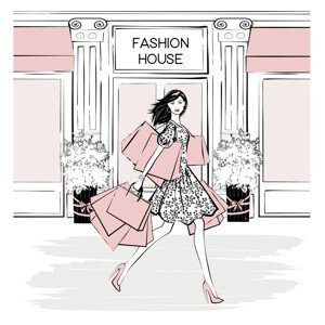 Ilustrace Fashion House, Martina Pavlova, (40 x 40 cm)