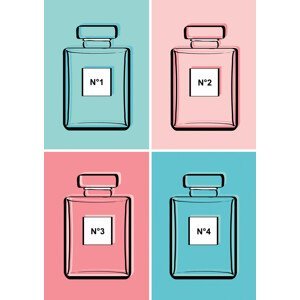 Ilustrace Pastel perfumes, Martina Pavlova, (30 x 40 cm)