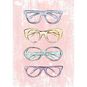 Ilustrace Pink Glasses, Martina Pavlova, (30 x 40 cm)