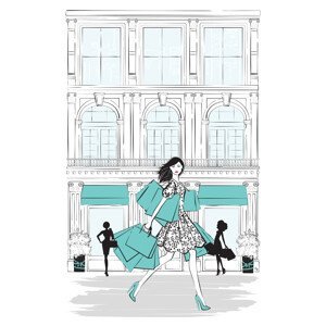 Ilustrace Shop New York, Martina Pavlova, (30 x 40 cm)