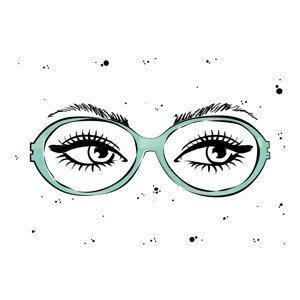 Ilustrace Eye glasses, Martina Pavlova, (40 x 30 cm)