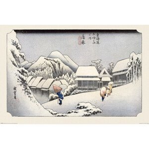 Plakát, Obraz - Hiroshige - Kambara, (91.5 x 61 cm)