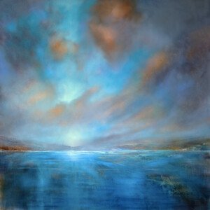Ilustrace Blue wideness, Annette Schmucker, (40 x 40 cm)