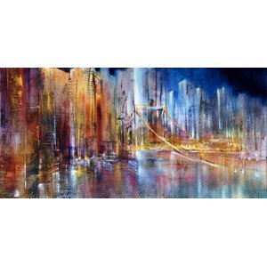 Ilustrace City view, Annette Schmucker, (40 x 20 cm)