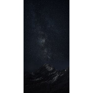 Umělecká fotografie Astrophotography picture of Monteperdido landscape o with milky way on the night sky., Javier Pardina, (20 x 40 cm)