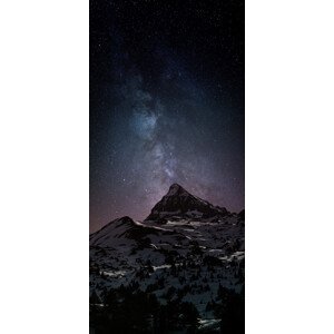 Umělecká fotografie Astrophotography picture of Pierre-stMartin landscape  with milky way on the night sky., Javier Pardina, (23.3 x 50 cm)