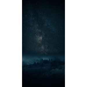 Umělecká fotografie Astrophotography picture of Bielsa landscape with milky way on the night sky., Javier Pardina, (20 x 40 cm)