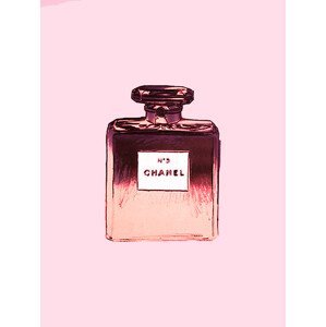 Ilustrace Chanel No.5 pink, Finlay & Noa, (30 x 40 cm)