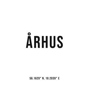Ilustrace Aarhus simple coordinates, Finlay & Noa, (30 x 40 cm)