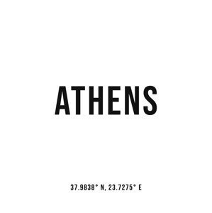 Ilustrace Athens simple coordinates, Finlay & Noa, (30 x 40 cm)