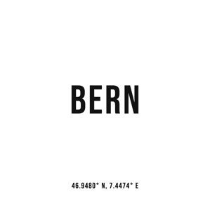 Ilustrace Bern simple coordinates, Finlay & Noa, (30 x 40 cm)