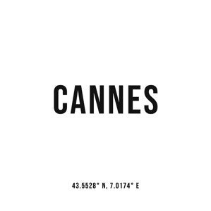 Ilustrace Cannes simple coordinates, Finlay & Noa, (30 x 40 cm)