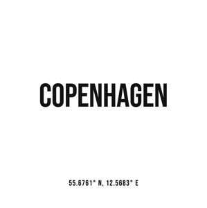 Ilustrace Copenhagen simple coordinates, Finlay & Noa, (30 x 40 cm)