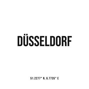 Ilustrace Dusseldorf simple coordinates, Finlay & Noa, (30 x 40 cm)