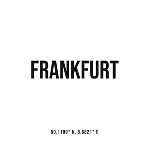 Ilustrace Frankfurt simple coordinates, Finlay & Noa, (30 x 40 cm)