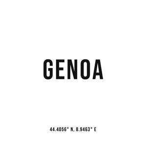 Ilustrace Genoa simple coordinates, Finlay & Noa, (30 x 40 cm)