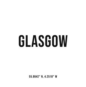 Ilustrace Glasgow simple coordinates, Finlay & Noa, (30 x 40 cm)