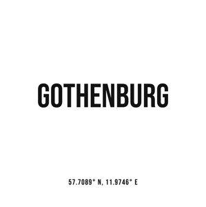 Ilustrace Gothenburg simple coordinates, Finlay & Noa, (30 x 40 cm)