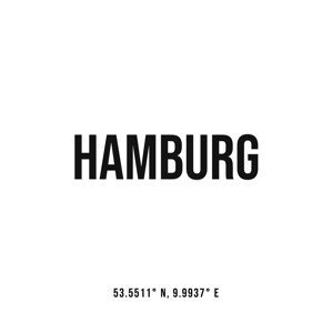 Ilustrace Hamburg simple coordinates, Finlay & Noa, (30 x 40 cm)