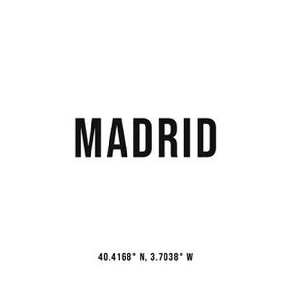 Ilustrace Madrid simple coordinates, Finlay & Noa, (30 x 40 cm)