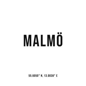 Ilustrace Malmo simple coordinates, Finlay & Noa, (30 x 40 cm)