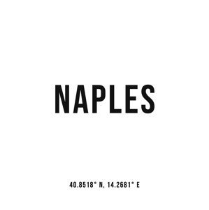 Ilustrace Naples simple coordinates, Finlay & Noa, (30 x 40 cm)