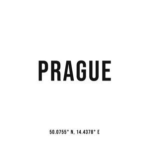 Ilustrace Prague simple coordinates, Finlay & Noa, (30 x 40 cm)