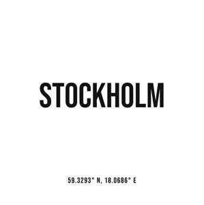 Ilustrace Stockholm simple coordinates, Finlay & Noa, (30 x 40 cm)