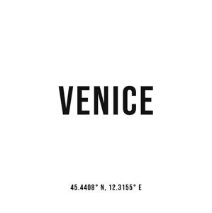 Ilustrace Venice simple coordinates, Finlay & Noa, (30 x 40 cm)